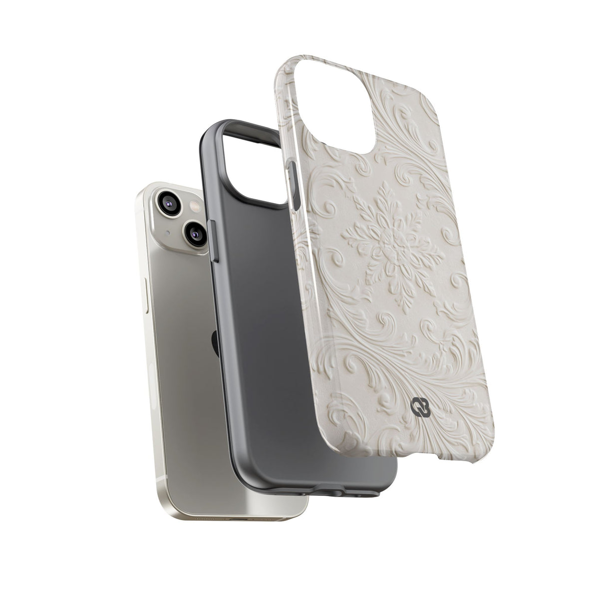 Sculpted Acanthus Relief · Tough Phone Case for iPhone · White