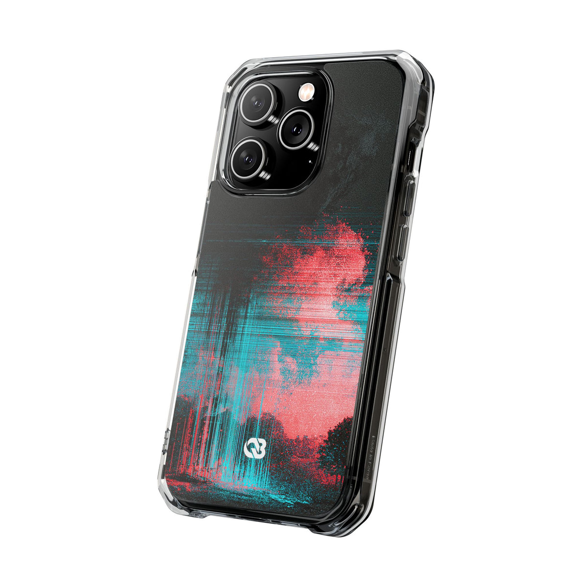 Digital Signal Drift · Clear Impact Magnetic Phone Case for iPhone · Black