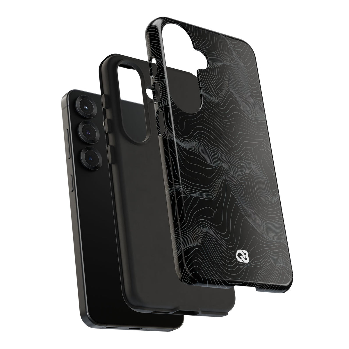 Obsidian Contour Elevation · Tough Phone Case for Samsung · Black