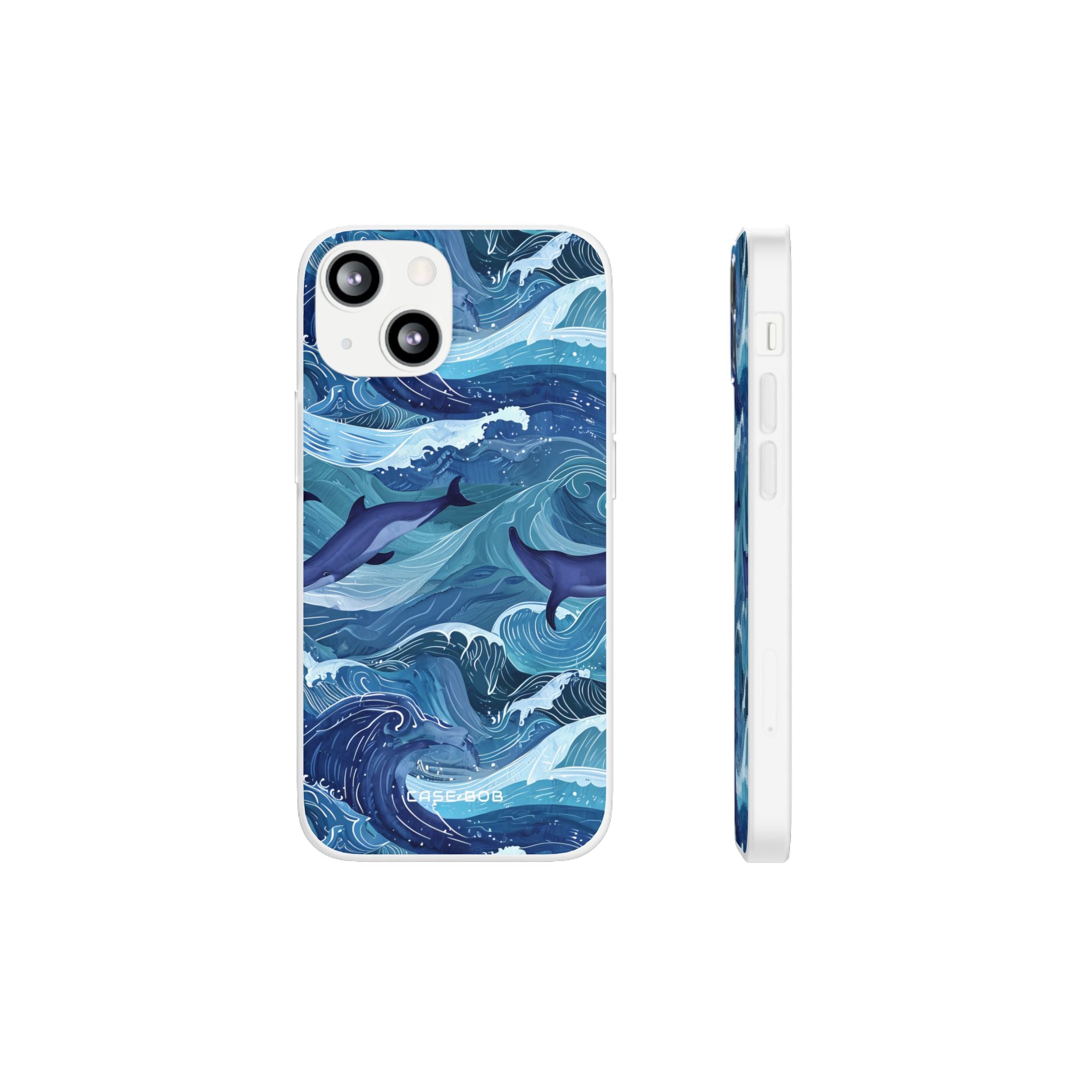 Dolphin Waves iPhone 13 mini Case - Soft