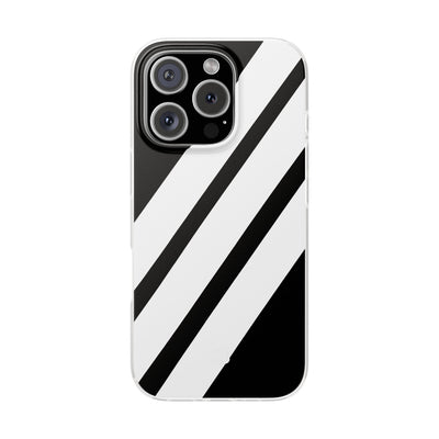 Obsidian White Bars · Soft Handyhülle für iPhone