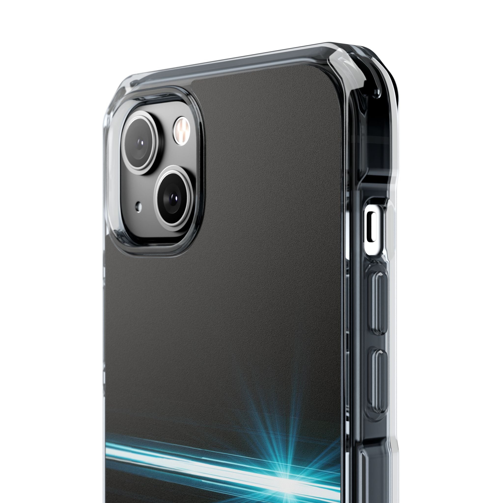 Blue Impact MagSafe Phone Case for iPhone - Electric Cyan Ray
