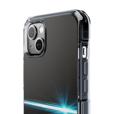 Blue Impact MagSafe Phone Case for iPhone - Electric Cyan Ray