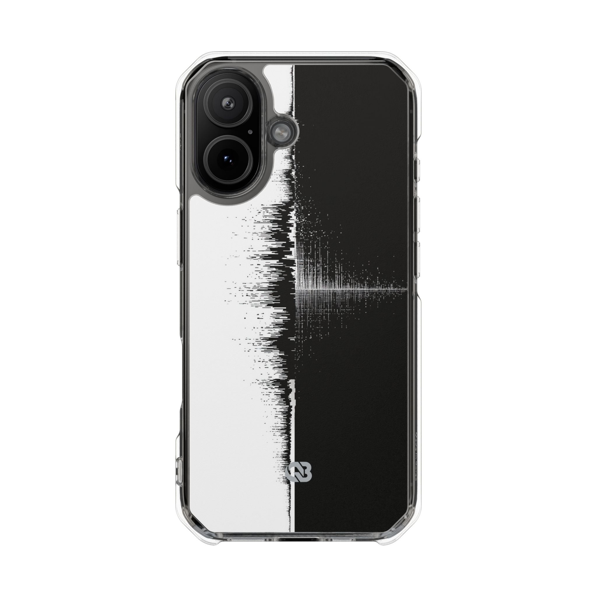 Black Impact MagSafe Phone Case for iPhone - Static Signal Split
