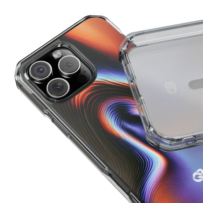 Prismatic Resonance · Clear Impact Magnetic Phone Case for iPhone · Purple