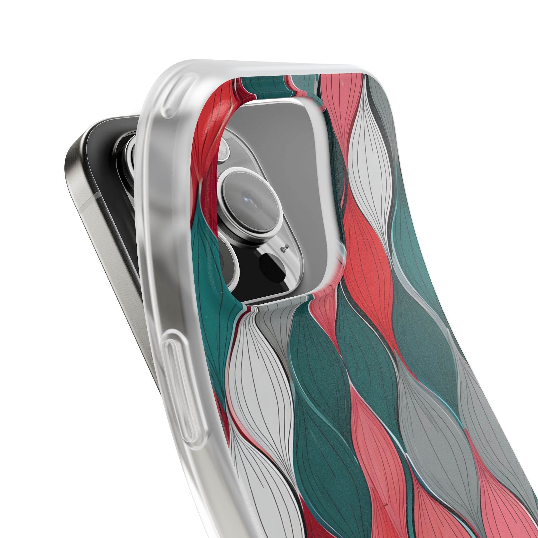 Leaf Cascade Teal iPhone 16 Pro Case - Soft
