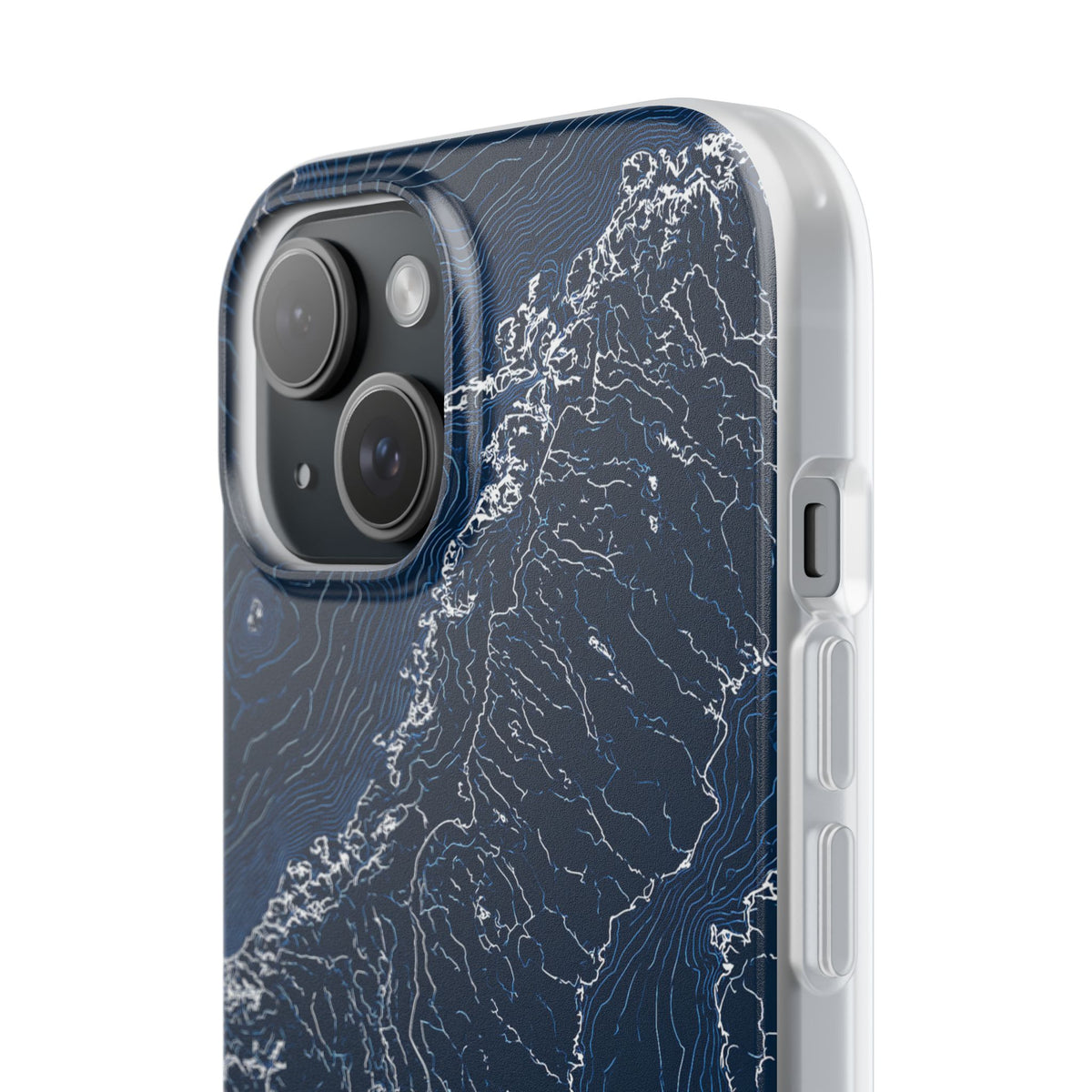 Nordic Contour Chart · Lite Phone Case for iPhone ·  Blue
