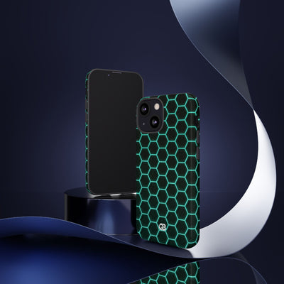 Neon Hex Spectrum · Tough Phone Case for iPhone · Teal