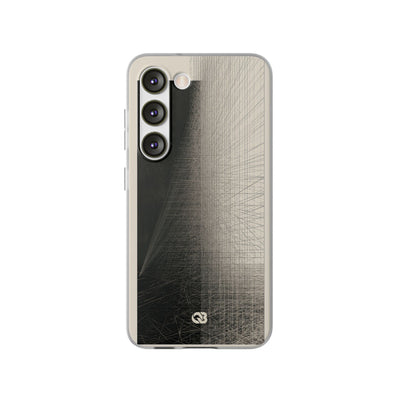Beige Lite Phone Case for Samsung - Brutalist Graphite Grid