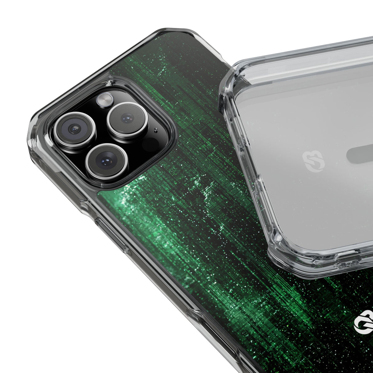 Emerald Void · Clear Impact Magnetic Phone Case for iPhone ·  Green