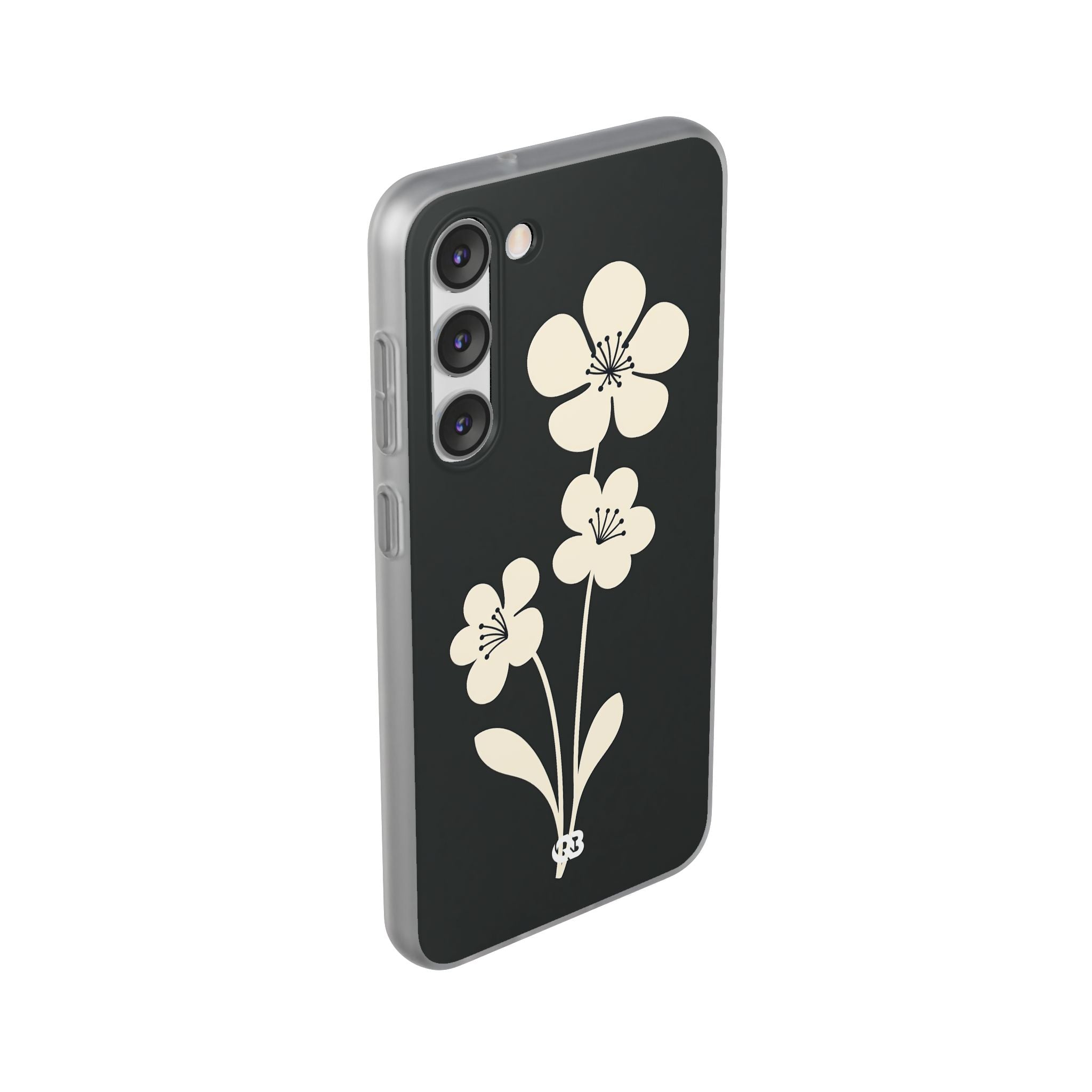 Black Lite Phone Case for Samsung - Obsidian Cream Bloom
