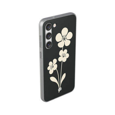 Black Lite Phone Case for Samsung - Obsidian Cream Bloom