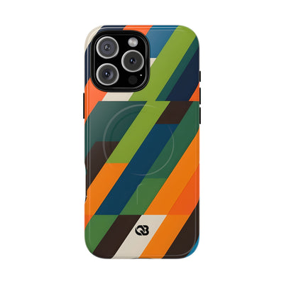 Angled Retro Mosaic · Tough+ Phone Case for iPhone · Magsafe