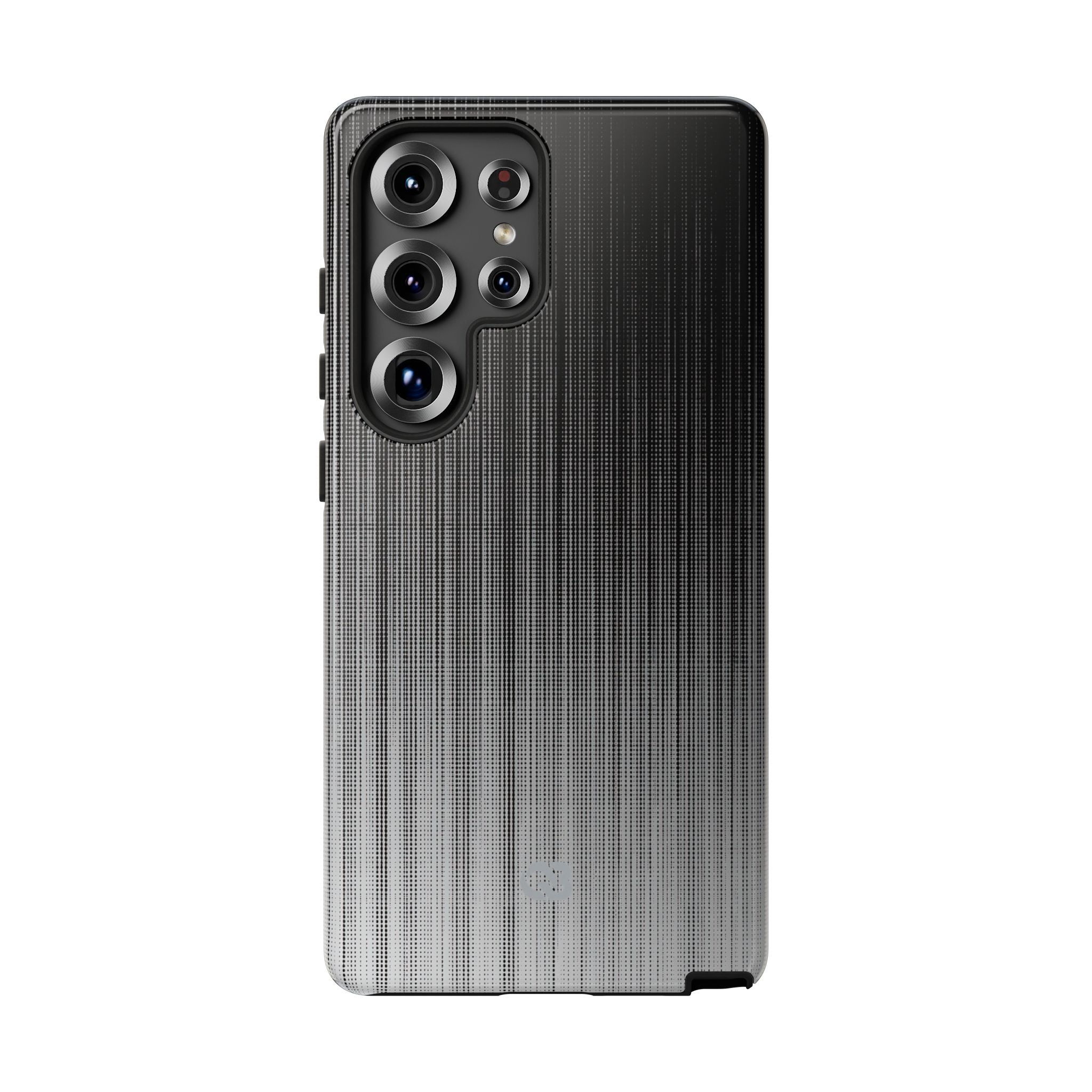 Grey Tough Phone Case for Samsung - Static Vertical Dither