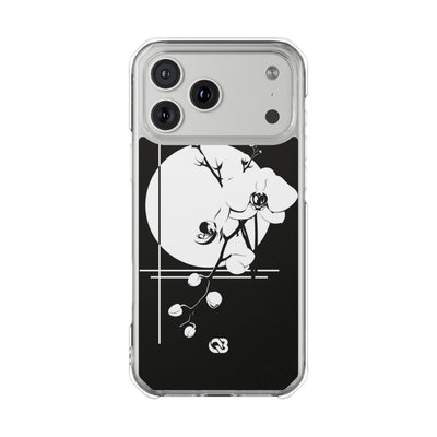 Nocturne Orchid Bloom · Clear Impact Magnetic Phone Case for iPhone ·  Black