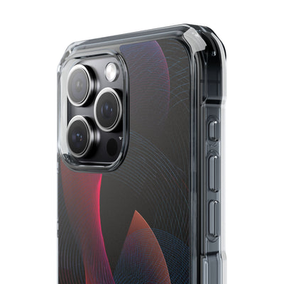 Black Impact MagSafe Phone Case for iPhone - Cobalt Crimson Flux