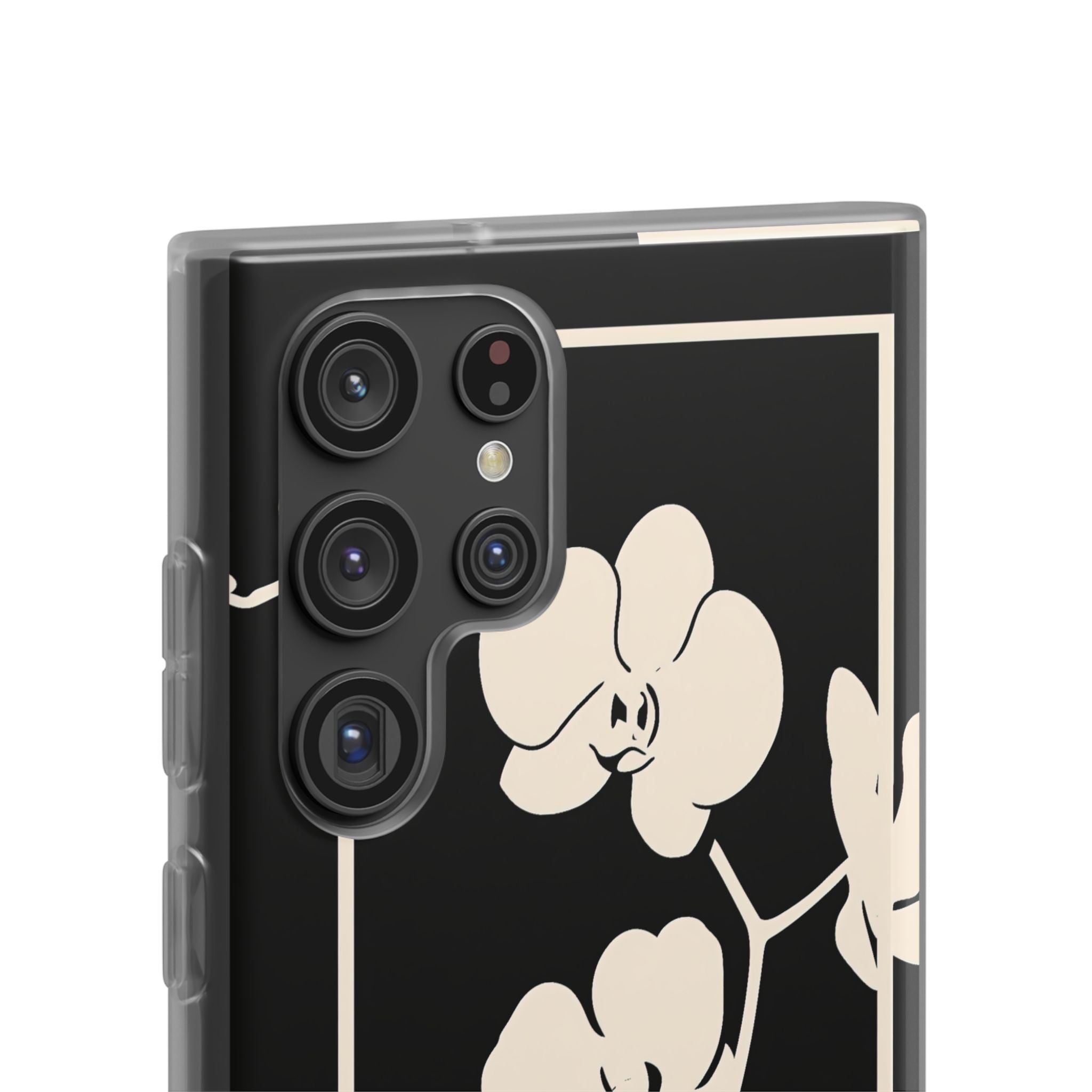 Beige Lite Phone Case for Samsung - Nocturnal Orchid Frame