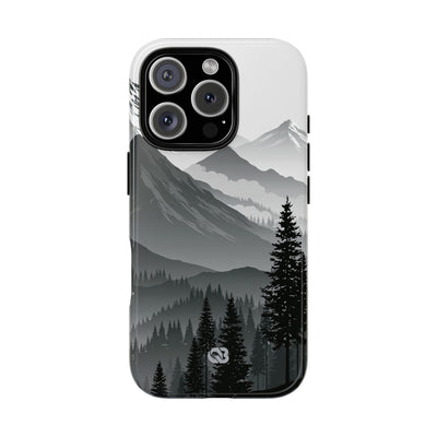 Grey Tough Phone Case for iPhone - Granite Ridge Mist