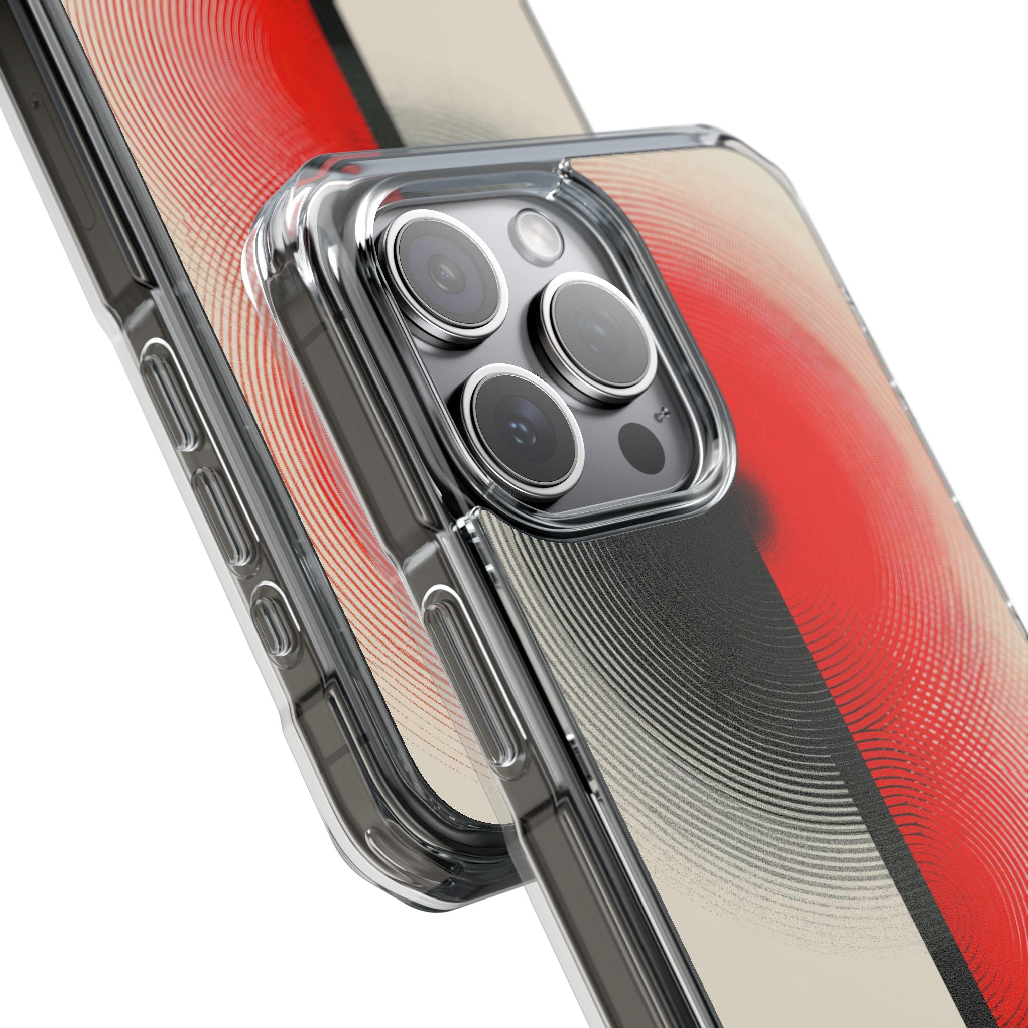 Red Impact MagSafe Phone Case for iPhone - Split Signal Red