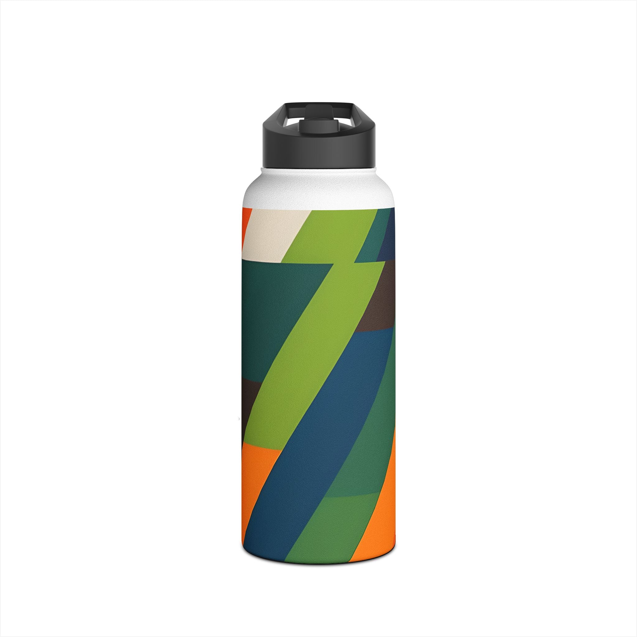 Zigzag Stripes - Stainless Steel Water Bottle