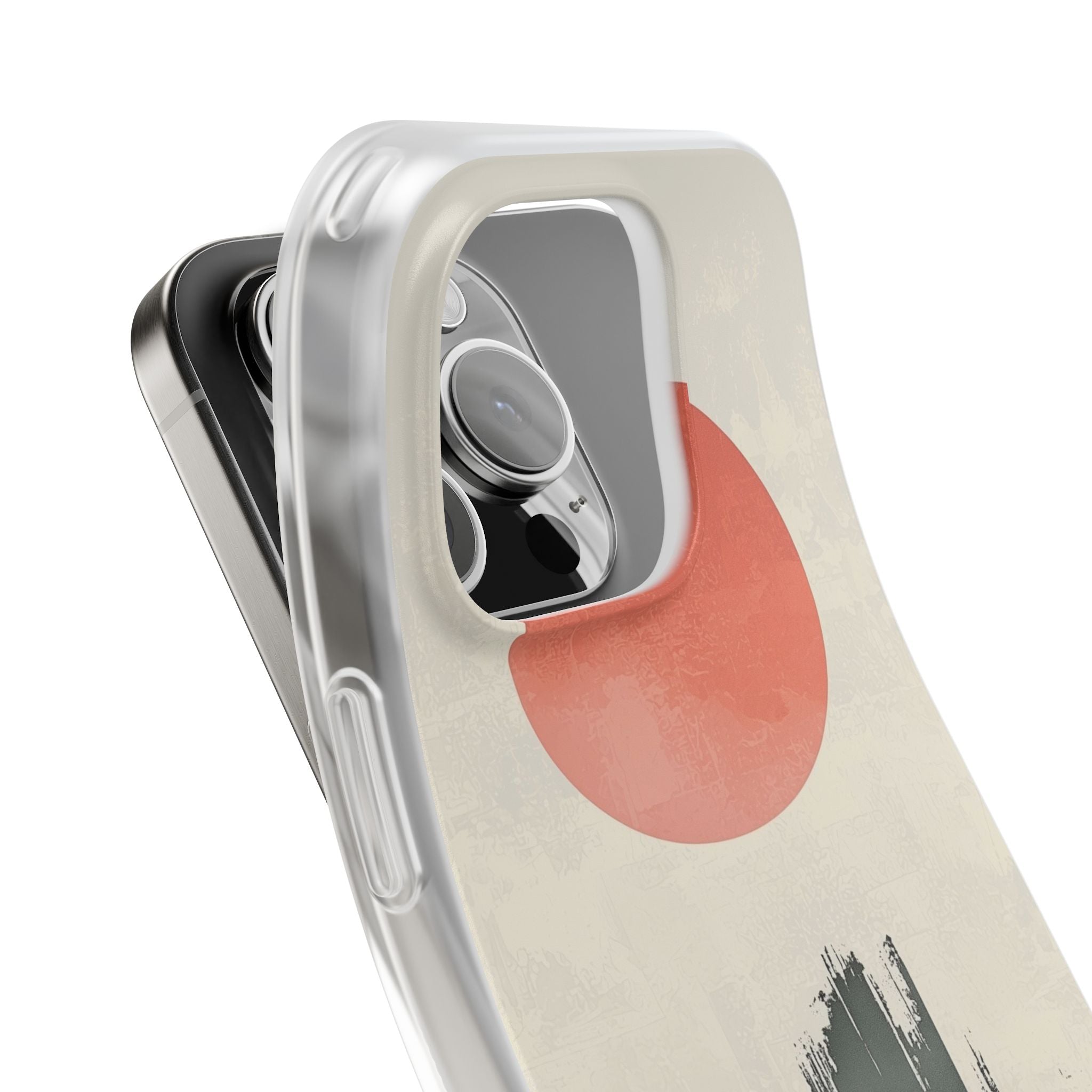 Crimson Sun Strokes · Soft Phone Case for iPhone