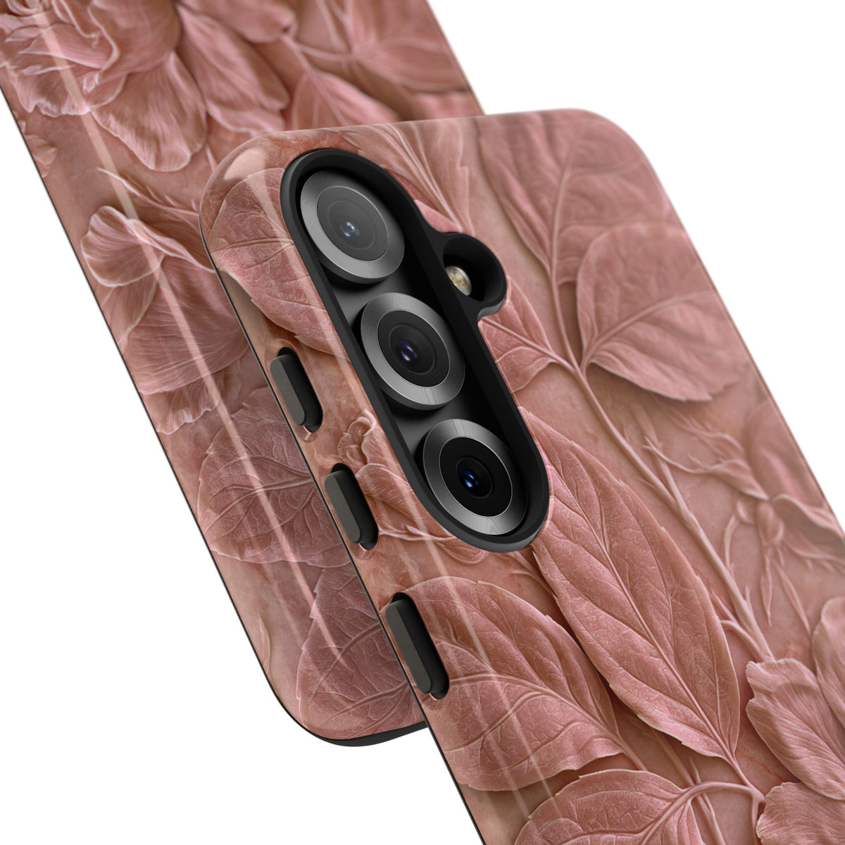 Blush Rose Relief · Tough Phone Case for Samsung · Pink