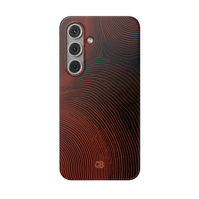 Red Lite Phone Case for Samsung - Terracotta Nerve Map