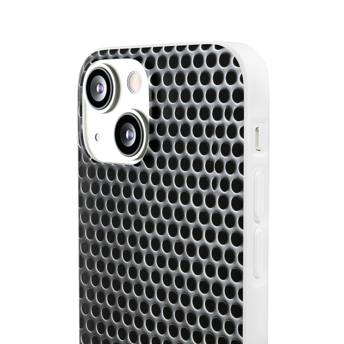 Brushed Perforated Steel · Lite Phone Case for iPhone ·  Silver