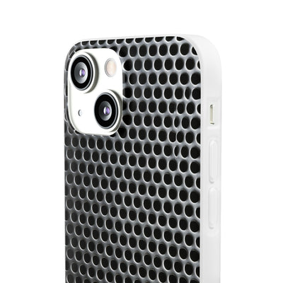 Brushed Perforated Steel · Lite Phone Case for iPhone ·  Silver