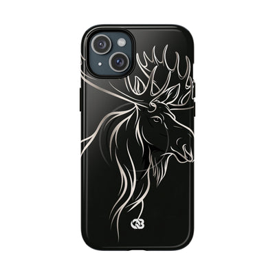 Nordic Moose Contour · Tough 2.0 Magnetic Phone Case for iPhone · Black