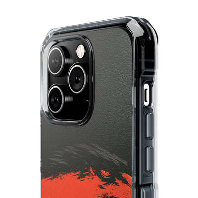 Crimson Raptor Noir · Clear Impact Magnetic Phone Case for iPhone ·  Black