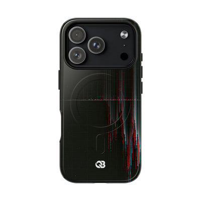 Black Tough 2.0 Magsafe Phone Case for iPhone - Corrupted Data Stream