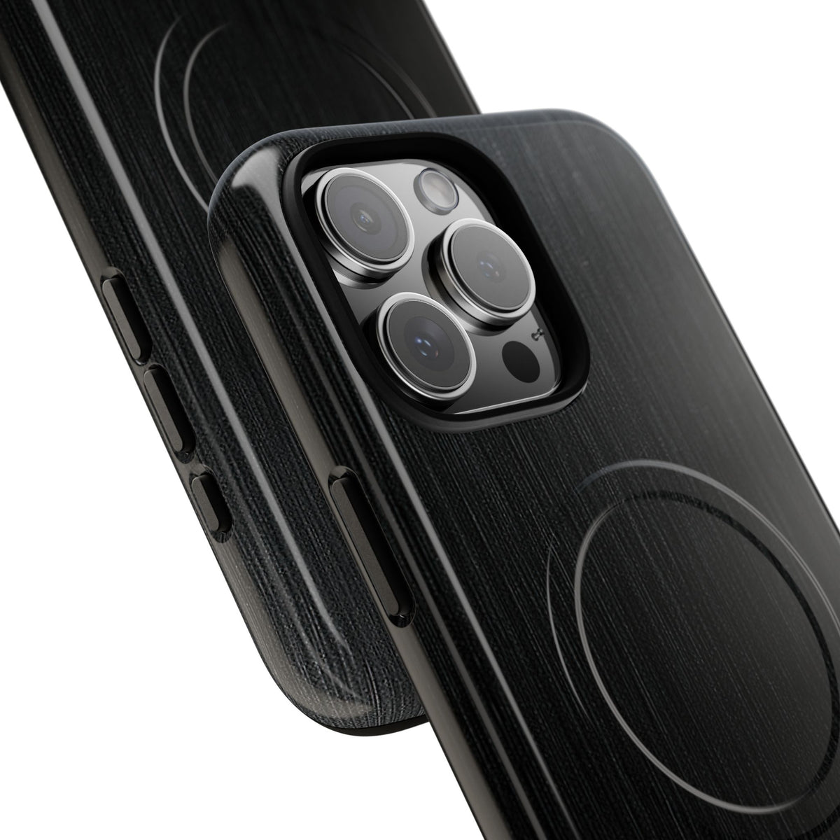 Obsidian Brushed Steel · Tough 2.0 Magnetic Phone Case for iPhone · Black