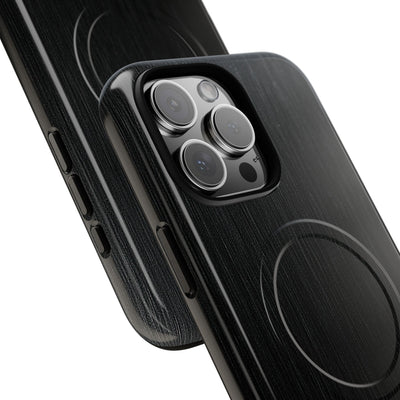 Obsidian Brushed Steel · Tough 2.0 Magnetic Phone Case for iPhone · Black