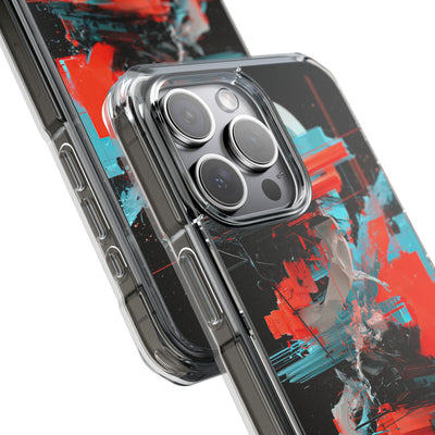 Fragmented Cyber Core · Clear Impact Magnetic Phone Case for iPhone ·  Black
