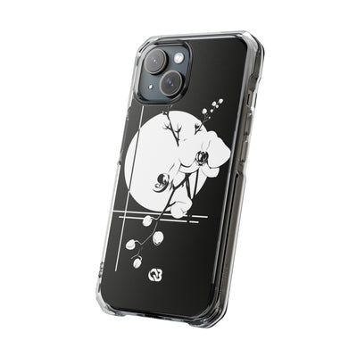 Nocturne Orchid Bloom · Clear Impact Magnetic Phone Case for iPhone ·  Black