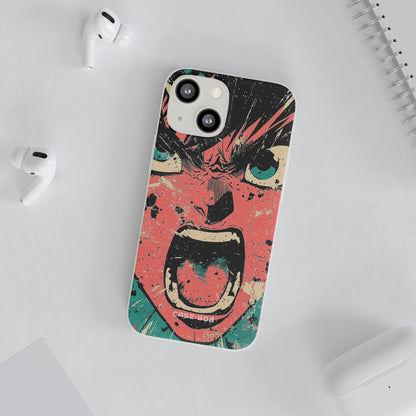 Screaming Face Pink iPhone 13 mini Case - Soft
