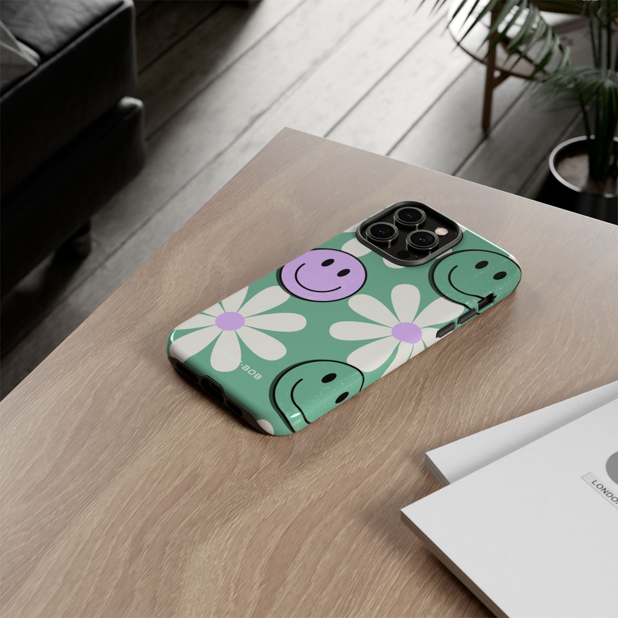 Hymyilevä Daisy Glow iPhone 14 Pro Max -kestävä suojakotelo
