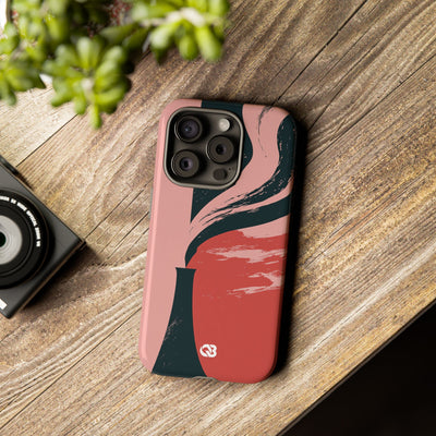 Pink Tough Phone Case for iPhone - Cinder Rose Plume