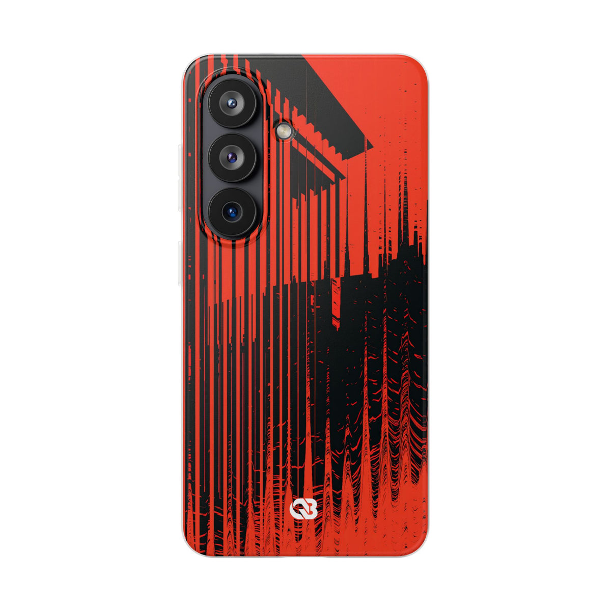 Red Lite Phone Case for Samsung - Crimson Brutalist Distortion