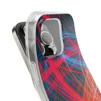 Neon Fiber Stream · Lite Phone Case for iPhone ·  Red