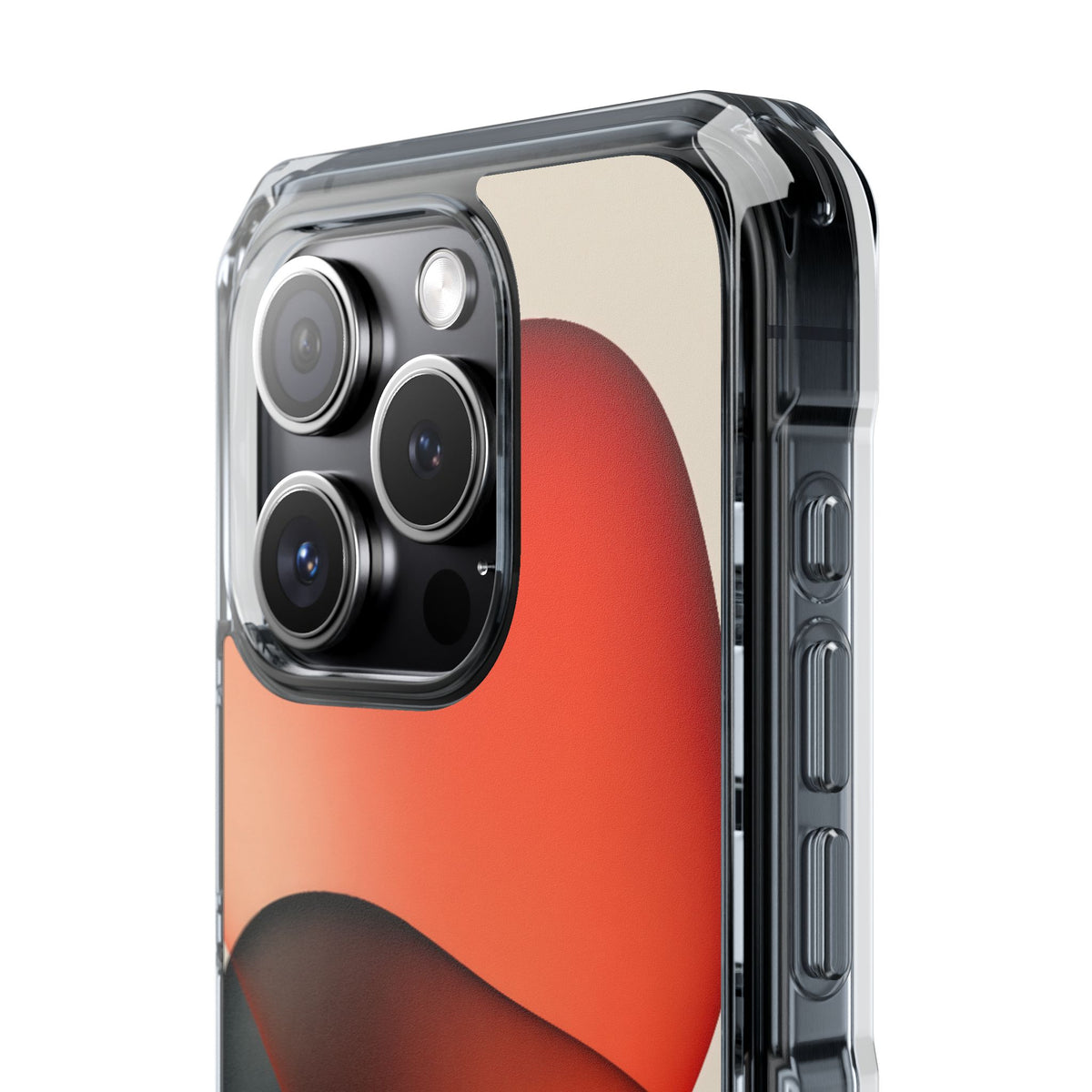 Translucent Crimson Form · Clear Impact Magnetic Phone Case for iPhone · Red