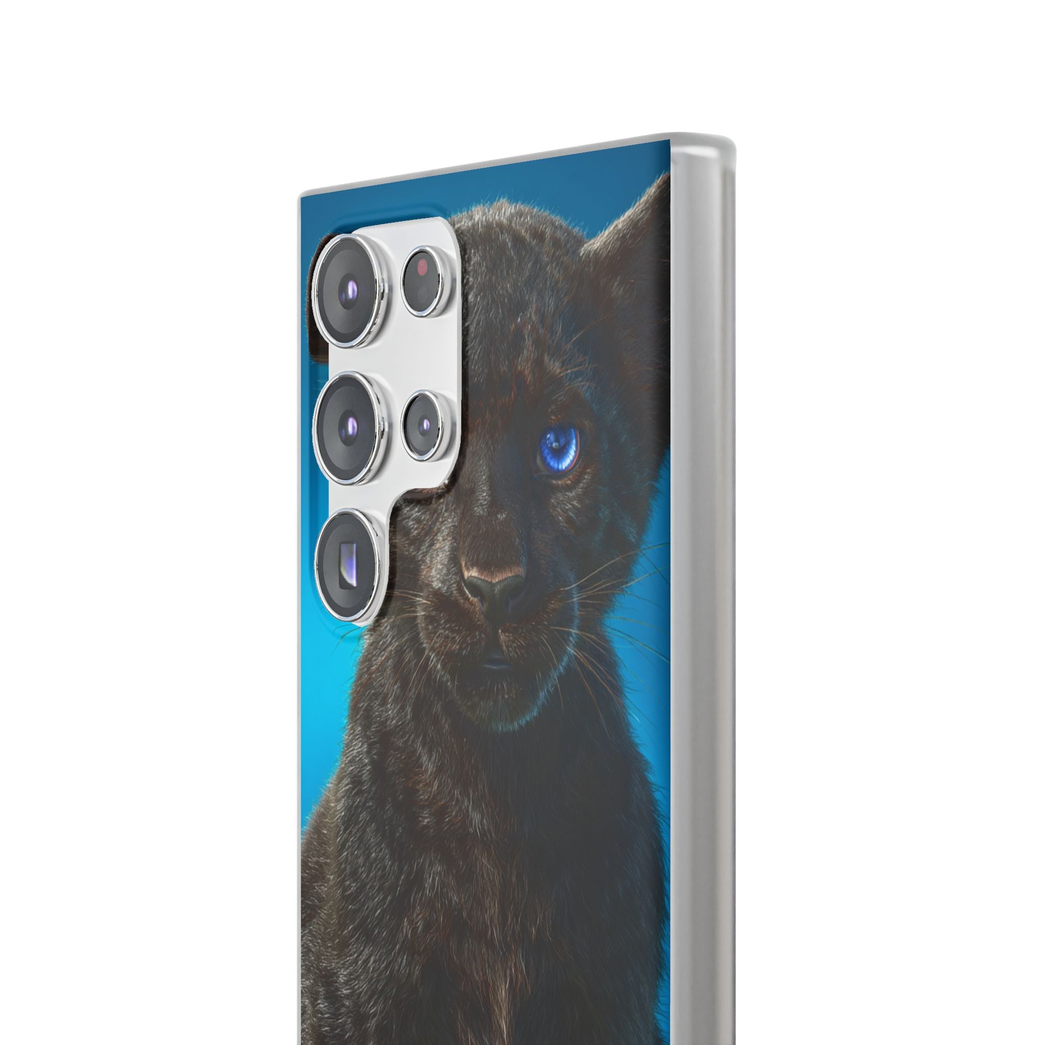 Sapphire Gaze Panther · Soft Phone Case for Samsung