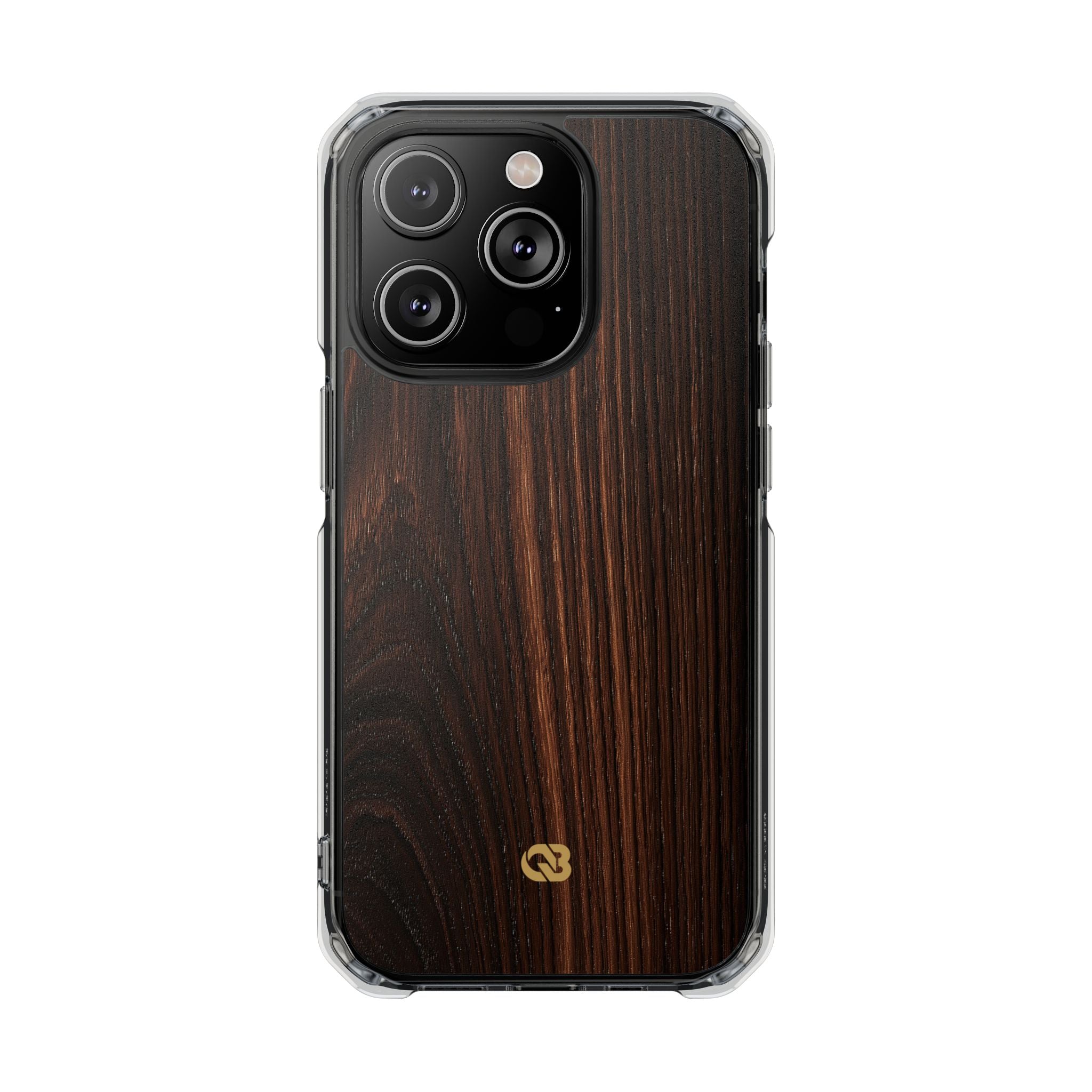 Brown Impact MagSafe Phone Case for iPhone - Burnished Mahogany Grain