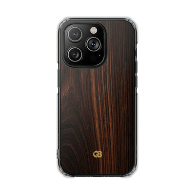 Brown Impact MagSafe Phone Case for iPhone - Burnished Mahogany Grain