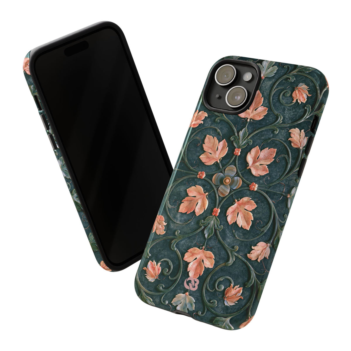 Florentine Rose Arabesque · Tough Phone Case for iPhone · Green