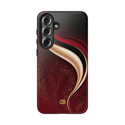 Gilded Crimson Flow · Tough Phone Case for Samsung · Red