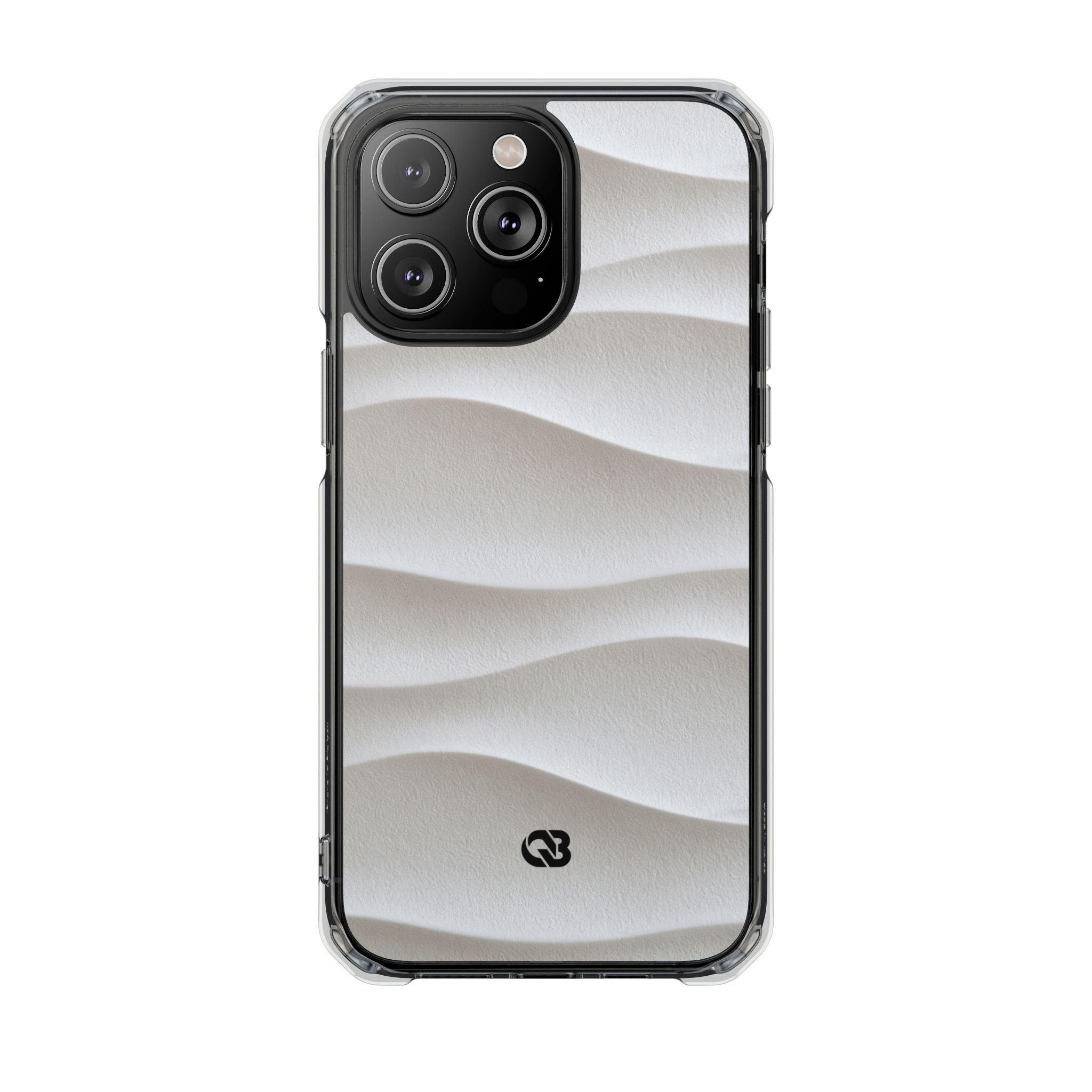 White Impact MagSafe Phone Case for iPhone - Arctic Flow Ridges