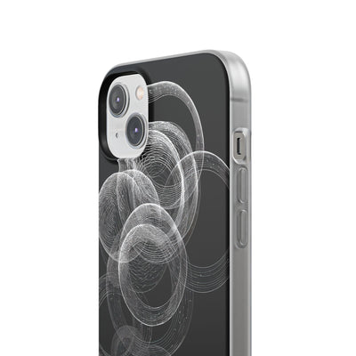 Black Lite Phone Case for iPhone - Kinetic Wireframe Orbit