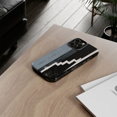 Grey Tough Phone Case for iPhone - Industrial Concrete Void